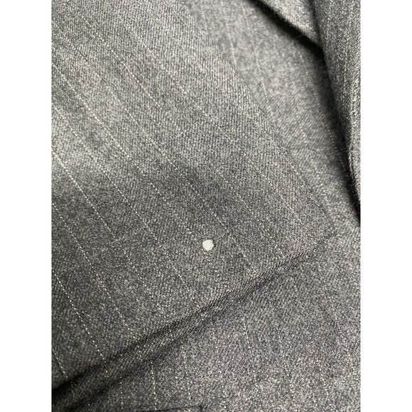 VTG Britches Of Georgetowne Dark Gray Wool Striped Two Button Blazer Jacket 38S - Picture 12 of 12